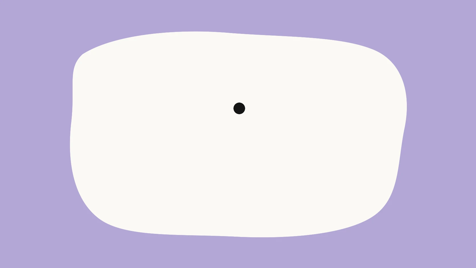 An ivory split carrier on a violet field keeps a messy input strip and a smooth output strip, with a small trained model node between them.